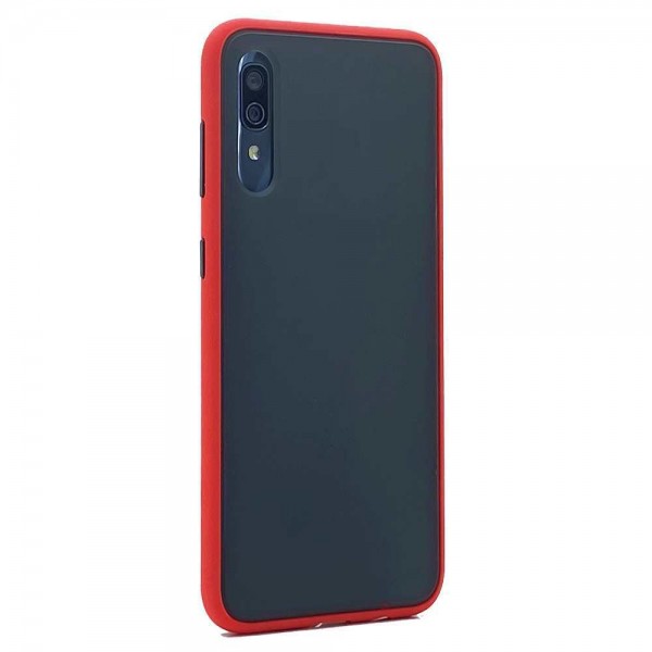 Samsung Galaxy A01 Slim Matte Hybrid Bumper Case (Red)